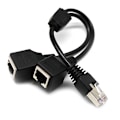 Miniatyrbild 1 av 5: Rj45 Ethernet Splitter Adapter 1 hane till 2 hona Lan Nätverk