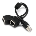Miniatyrbilde 1 av 5: Rj45 Ethernet Splitter Adapter 1 hann til 2 hunn Lan Networ