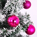 Miniatyrbilde 2 av 4: 24 stk julekulepynt til jul juletre - Mini Shatter rose red