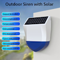 Miniatyrbild 2 av 5: Tuya Smart WiFi Siren Alarm Utomhus Ljud- och Ljuslarm Vattentätt Solcellsljudlarm