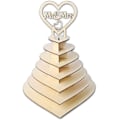 Miniatyrbillede 1 af 4: 7-etagers hjerteformet personlig pyramide bryllup chokolade dessert slik