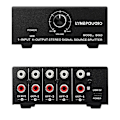 Miniatyrbillede 4 af 5: 1 ind i 4 ud stereo signal kilde splitter lydfrekvens signal fordeler enhed ikke forbrug O