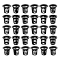 Miniatyrbillede 3 af 5: 100 stk. 2,36 tommer netkopper med slidset mesh bred læbe filter plante netpot spand kurv til hydroponisk
