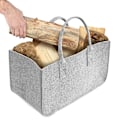 Miniatyrbillede 5 af 5: Brændekurv, Filt Brændekurv Træposebærer Udendørs Camping Log Totes Holder Opbevaring Brændekurv Træpose (sort)