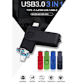 Pikkukuva 2 / 5: 3-in-1 USB-muistitikku Type-c+-usb+usb3.0 nopea luku mini-muisti