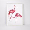 Pikkukuva 4 / 5: Wekity Kissa, Flamingot ja Hirvi Seinätaide Canvas-Tulostus Poster, Yksinkertainen Muodikkaat Vesiväri Taide Piirustus Sisustus Ja Lastenhuone (3 Kpl Kehystämätön, 16''