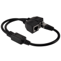 Miniatyrbilde 4 av 5: Rj45 Ethernet Splitter Adapter 1 hann til 2 hunn Lan Networ