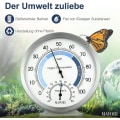 Miniatyrbild 3 av 5: Analog hygrometer för inomhusbruk - Högkvalitativ hygrometer i rostfritt stål