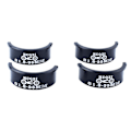 Miniatyrbillede 3 af 5: 4 stk./sæt Styrstangs Omdannelsesplade Forøg Shims Klemme 31,8 mm Til 35 mm (sort)