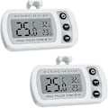 Miniatyrbillede 1 af 3: 2-pak køleskabs termometer, digitalt fryser/køleskab termometer med krog - letlæselig LCD-skærm, maks./min.-funktion hvid