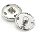 Miniatyrbild 1 av 5: 20 set metall tryckknappar nickel mässing sy på tryckknappar (10mm)