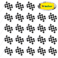 Miniatyrbillede 3 af 5: 25 stk Raceflag Checkered Flags Raceflag Sort Hvid Flag Bilflag Racebil Flag