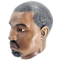 Miniatyrbillede 4 af 5: Realistisk sort mandlig maske Kanye Gold Digger Latex Rapper