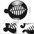 Miniatyrbilde 2 av 5: 4-pakks resin barrettes for kvinner og jenter, assorterte runde banan hårkammer fiskehale barrettes