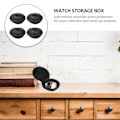Miniatyrbild 3 av 3: 4 st herr smyckeskrin arrangör Watchpod fodral klocka bär