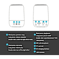 Pikkukuva 5 / 5: Langaton Bluetooth-kaiutin 3d Surround, värikäs yövalo (valkoinen)