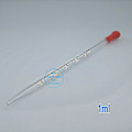 Miniatyrbillede 2 af 5: 2 stk. 4 stk. Gradueret pipette i glas med dråbetæller Vol. 0,5 ml/1 ml/2 ml