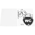Pikkukuva 3 / 5: Luovat mustat WC-tarrat Luovat seinätarrat WC Kylpyhuone WC-seinä