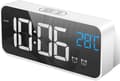 Digital väckarklocka med stor LED-temperaturdisplay, skrivbord