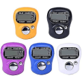 Miniatyrbillede 1 af 5: Mini Digital Finger Counter Clicker Tæller Elektronisk Hånd Tally Tæller Ring 5 Stk Tilfældig Farve Nyttig Og Mode