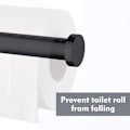 Miniatyrbillede 4 af 6: Sort håndklæde- og toiletrulleholder sæt badeværelsestilbehørssæt 2 dele toiletrulleholder og knager SUS 304 rustfrit stål vægmonteret