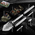 Miniatyrbild 2 av 5: Överlevnadsspade Fällbar Multifunktionell Camping Utomhus, Militär Fällbar Spade För Gräva, Vandra, Bil Nöd 1-section handle