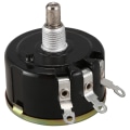 Pikkukuva 1 / 5: Wx050 10k Ohm 5w 6mm Pyöreä Akseli Lankakäämitys Potentiometri Musta+hopea