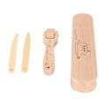 Miniatyrbillede 1 af 5: Skræddersyning Klap Seam Roller Point Turner Syværktøj Finpudset Træ Klap Syværktøj