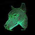 Miniatyrbilde 1 av 5: Wekity 3D LED Optisk Illusions Akryl Nattelys Med Fjernkontroll & Smart Berøring 7 Farger Skiftende Hode
