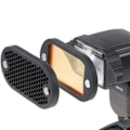 Miniatyrbillede 3 af 5: Mini Sort Magnetisk Silikon Honningkagegitter Dæks Diffusor Reflektor Til Selens Flash Speedlight Tilbehørssæt