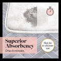 Miniatyrbillede 2 af 4: Bademåtter til badeværelse - Skridsikker - Hvid 17\" x 24\" Memory Foam Badeværelse White
