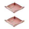Miniatyrbillede 1 af 3: 2 stk. Displayplader i PU-læder Organizer Showcase Bakke Foldbar Holder