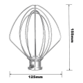Pikkukuva 2 / 5: Ruostumattomasta teräksestä valmistettu vispilä 5k452ww Kitchenaid-keittiökoneeseen