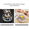 Miniatyrbilde 4 av 5: Eggåpner Breaker Egg Cracker, Rustfritt Stål Rå Egg Fjerner Automatisk Separator, Håndholdt Rask Eggeskall Cutter Med Eggeplomme Hvit Separator