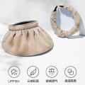 Miniatyrbilde 5 av 5: Sommer Shell Solskjerm Hat Uv Beskyttelse Dobbel Bruk Hårbøyle Solhatt For Kvinner Strand Foldbar Bred Bremskjerm Bøtte Caps Navy blue
