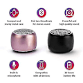 Pikkukuva 3 / 5: Kannettava minikaiutin Bluetooth langaton kaiutin, jossa mikrofoni, tukeva metallikuori, LED-valo, 5 tunnin toistoaika, voidaan pariliittää stereoyksikköön