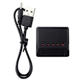 Miniatyrbillede 5 af 5: 5 i 1 Batterioplader med 5 stk. 3.7v 550mah Lithium Polymer Li-po Batterier & Usb Kabel Kompatibel med Syma Q11 H99w