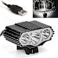 Miniatyrbilde 5 av 5: 12000 Lm 3 X Xml T6 Led 3 Moduser Sykkellampe Sykkellys Hodelykt Sykling Lommelykt