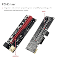 Miniatyrbillede 3 af 5: 6 stk. Ver009 Usb 3.0 Pci-e Riser Ver 009s 1x Til 16x Extender Riser Adapter Sata 15pin Til 6 Pin
