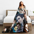 Miniatyrbilde 5 av 5: Edward Cullen Multifunksjonell teppe, supermykt, fluffy, varmt, koselig, plysj, tykt, for barneseng sofa