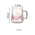 Miniatyrbilde 5 av 5: Starbucks Rosa Sakura Fargeskiftende Glass Kaffe Krus Kopp Med Blomsterpinne