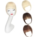 Miniatyrbilde 2 av 5: Clip-in lugg med tempelblondt 100 % ekte hårlugg med klips