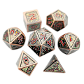 Pikkukuva 1 / 5: Metalliset monitahoiset noppasarjat D4 D6 D8 D10 D12 D20 Tyyli 1