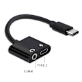 Pikkukuva 2 / 4: USB Type-C - 3,5 mm äänensovitinjohto 2-in-1 Type-C - 3,5 mm liitäntä stereokuulokkeille ja mikrofonille Aux-muunnin lataussovitin Pixel 2/2 XL/ Huaw
