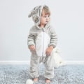 Miniatyrbillede 2 af 5: Unisex Dyre Kostume Vinter Efterår Flannel Hætte Romper F Mouse 80CM