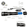 Miniatyrbillede 4 af 5: Super Lys 90000lm LED Taktisk Lommelygte Med Genopladeligt Batteri Zoombar
