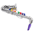 Miniatyrbillede 3 af 4: Saxofon 8 farvet metallisk simulation rekvisitter spille mini vind