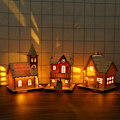 Miniatyrbillede 2 af 5: LED julehus med lys til vinterjuledekoration