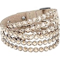 Miniatyrbillede 1 af 3: Dame Læderlook Krystal Power Armbånd Kollektion - Khaki - 40cm