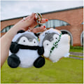 Pikkukuva 5 / 7: Pehmoinen avaimenperä Kawaii-avaimenperä Pienet täytetyt eläimet, Panda Pingviini, Söpöt avaimenperät reppuihin, Kawaii-eläimet. (Musta-Panda Pingviini)